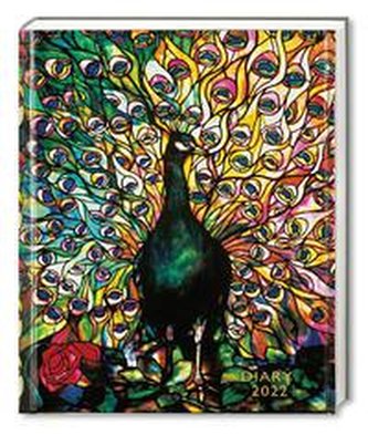 Tiffany - Radschlagender Pfau - Taschenkalender 2022