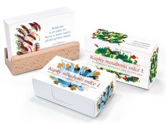 Kapky moudrosti srdce I. - karty s dřevěným stojánkem