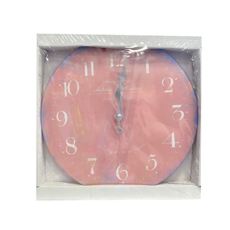 Hodiny nástěnné sklo Pink pr. 30 cm