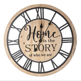 Hodiny nástěnné dřevo/kov Home pr. 60 cm