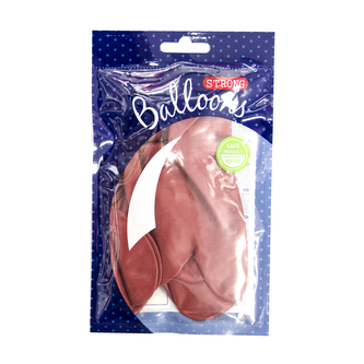 Balónek latex srdce červený pastelový 6 ks 40 cm