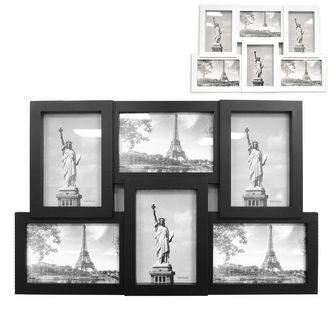 Rámečky obraz 6 fotek UH bílý/černý 46x29 cm