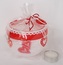 Svíčka-lampion dreams love červená pr. 12 cm