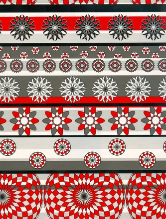 Balicí papír černo/červený role 500x70 cm