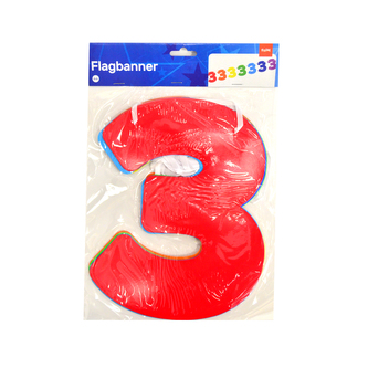 Girlanda papír číslo 3 6 m