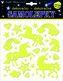Samolepky svítící jednorožci 18x18 cm