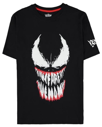 Pánské tričko Marvel|Venom: Face (XL) černá bavlna