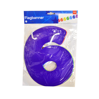 Girlanda papír číslo 6 6 m