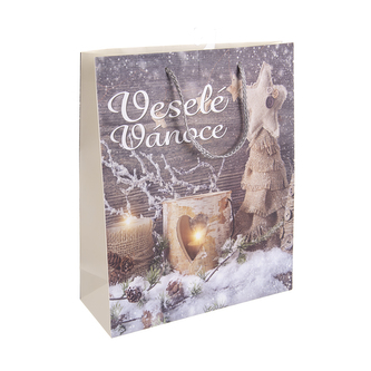 Taška dárková Kouzlo Vánoc 26x10x32 cm