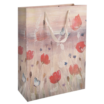 Taška dárková máky 30x12x40 cm