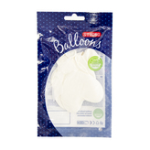 Balónek latex srdce bílý pastelový 6 ks 25 cm