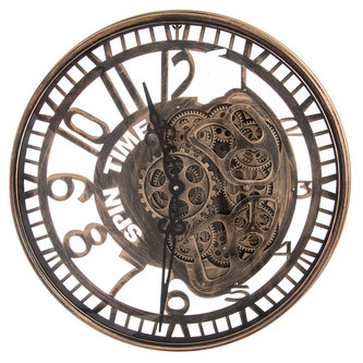 Hodiny nástěnné dřevo/kov pr. 60 cm