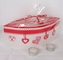Svíčka-lampion loďka dreams love červená 26,5x9,5