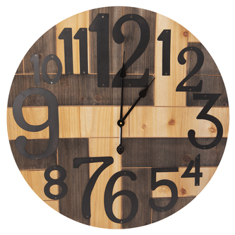 Hodiny nástěnné dřevo pr. 72 cm