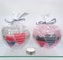 Svíčka-lampion two hearts šedá pr. 12 cm