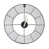 Hodiny nástěnné kov černé pr. 48 cm