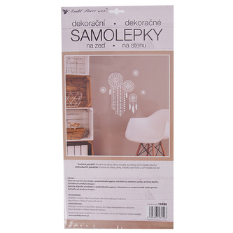 Samolepky na zeď lapač snů bílý 24x47 cm