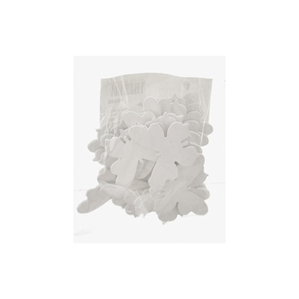 Přízdoba dřevo motýl bílá 30 ks 3x3 cm