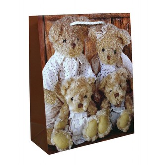 Taška dárková medvídci 26x10x32 cm