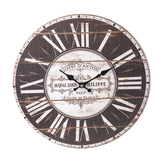 Hodiny nástěnné dřevo HOTEL hnědé pr. 34 cm