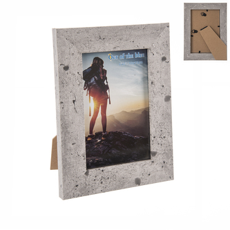 Fotorámeček dřevo vzor cement 10x15 cm