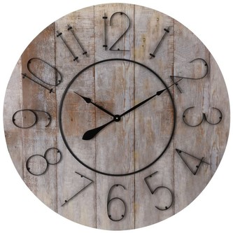 Hodiny nástěnné dřevo/kov Antique pr. 88 cm