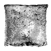 Polštář flitr popisovací stříbrno/černý 40x40 cm