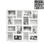 Rámečky obraz 16 fotek UH bílý/černý 56x56 cm