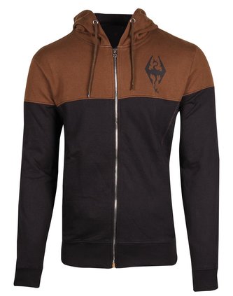 Pánská mikina s kapucí The Elder Scrolls: The Dragon (M) černá bavlna