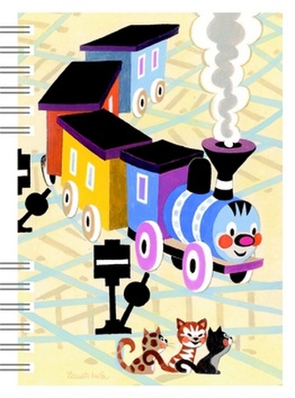 Zápisník A6 s vazbou twin wire Mašinka