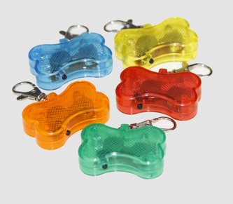 Reedog svítící přívěšek pro psy a kočky - kost-modrá