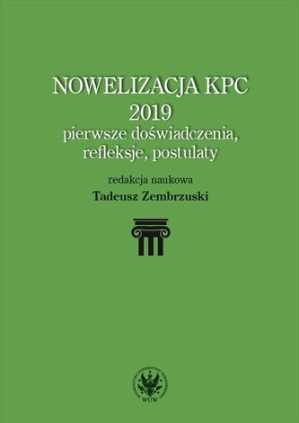 Nowelizacja KPC 2019 - pierwsze doświadczenia, refleksje i postulaty