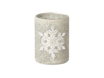 YANKEE CANDLE Svícen Twinkling Snowflake skleněný