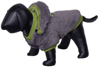 Nobby Teddy oboustranná mikina pro psy s kapucí šedá 23cm