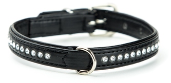 Nobby Crystal obojek se Swarovski krystaly XS 27cm černá