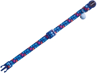 Nobby Heart Dark Blue obojek s rolničkou pro kočky tmavě modrý 1ks