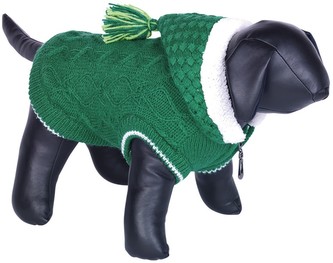 Nobby HILLA pletený teplý svetr pro psy zelená 48cm