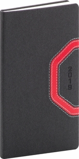 Kapesní diář Bern 2019, šedý, 9 x 15,5 c