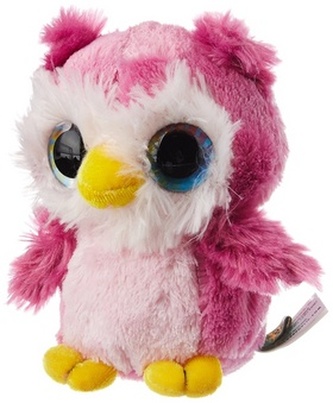 Plyš očka Sova růžová 13 cm