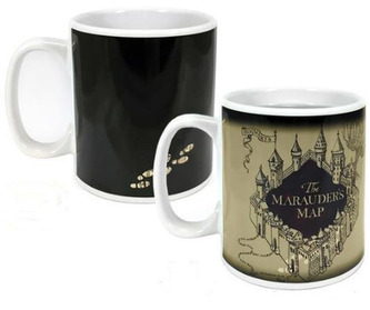Bílý proměňovací keramický hrnek Harry Potter: Marauder's Map - Pobertův plánek (objem 400 ml)