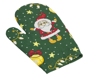 Kuchyňská chňapka - vánoční motiv zelený - chňapka 28x18 cm