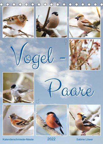 Vogel-Paare (Tischkalender 2022 DIN A5 hoch)