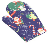 Kuchyňská chňapka - vánoční motiv modrý - chňapka 28x18 cm