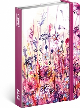 Týdenní diář Akvarelové květiny 2019