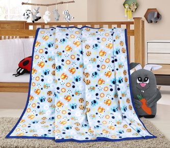 ELLA dětská přikrývka - sloník na sv.modré - 75x100 cm