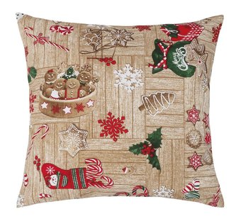 Polštářek VÁNOCE - perníkové vánoce - 45x45 cm