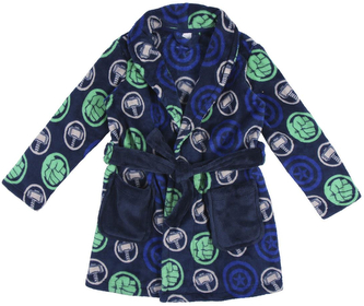 Dětský župan Marvel: Avengers (7 let) modrý polyester