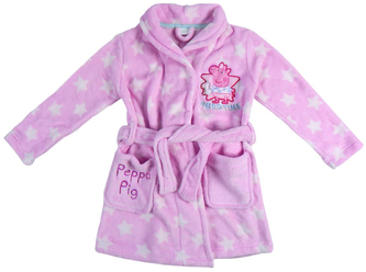 Dětský župan Peppa Pig|Prasátko Peppa: Bedtime (5 let) růžový polyester