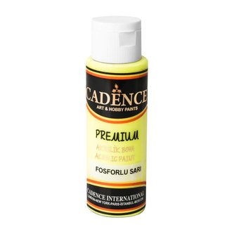 Akrylová barva Cadence Premium - neonově žlutá / 70 ml