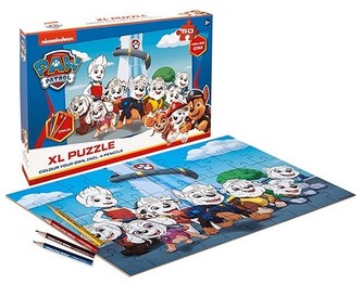 Paw Patrol Puzzle k vymalování 50 dílků
